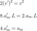 CARGAS EM MOVIMENTO- CÁLCULO DE TEMPO Gif.latex?\\2(v')^2&space;=&space;v^2&space;\\&space;\\&space;8.a'_{m}.L=2.a_{m}.L\\&space;\\&space;4